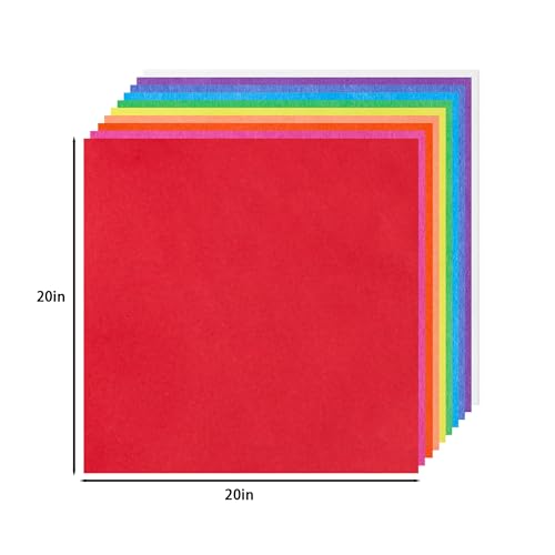 120 Sheets 20" x 20" Rainbow Tissue Paper for Gift Bags DIY Craft Wedding Birthday Holiday Mother's Day Party Tissue Paper Bulk