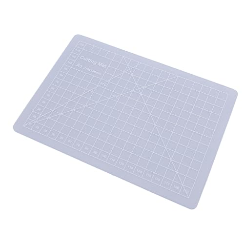 Keenso Crafts Transparent Non Slip Cutting Mat for Precise Crafting Writing Painting for Students Composite PVC (A5 Size) - size: 8.3"L x 5.9"W