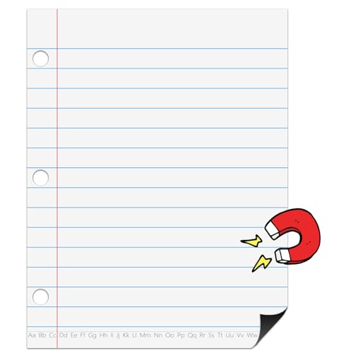 Dry Erase Giant Sized Magnetic Notebook Paper, Handwriting Lined Paper for Classroom Whiteboard Accessories, Dry Erase Notebook Teaching Aids, Homeschool Teaching Supplies 17" x 22"