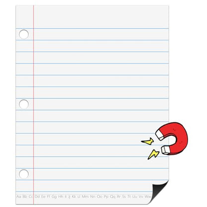 Dry Erase Giant Sized Magnetic Notebook Paper, Handwriting Lined Paper for Classroom Whiteboard Accessories, Dry Erase Notebook Teaching Aids, Homeschool Teaching Supplies 17" x 22"