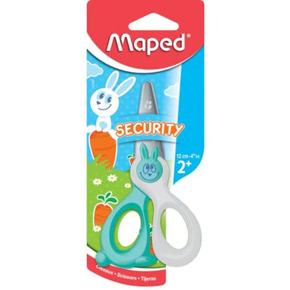 Maped 키디컷 안전 가위, 어린이용, 12.1 cm (4.75 인치), 뭉툭한 끝, 오른손 및 왼손잡이용 (037800) - size: 4.75 Inch