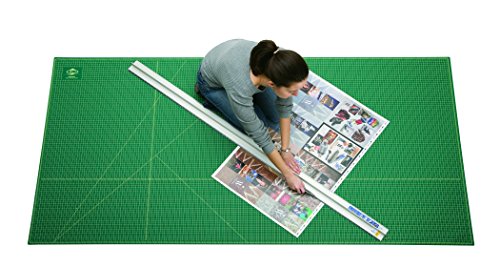 ALVIN GBM Self-Healing Cutting Mat 48 x 96 inch | Double-Sided Green/Black | 5-Layer Gridded Surface for Arts, Crafts and Sewing - Model GBM4896 - size: 96"L x 48"W