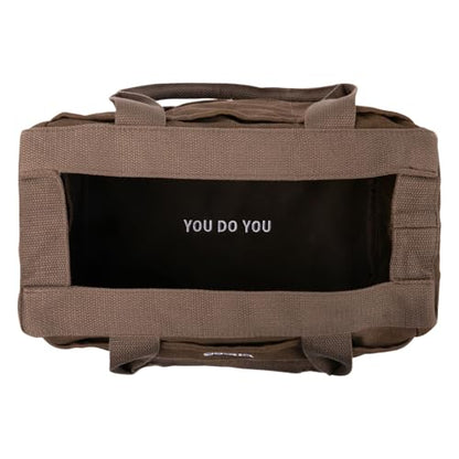 Soolla Studio Bag: Art Supply Storage Organizer & Pottery Tool Bag, Washable Tote, Yarn Bag, Crochet, 30 Pockets, 15+ Colors - color: Coffee Bean