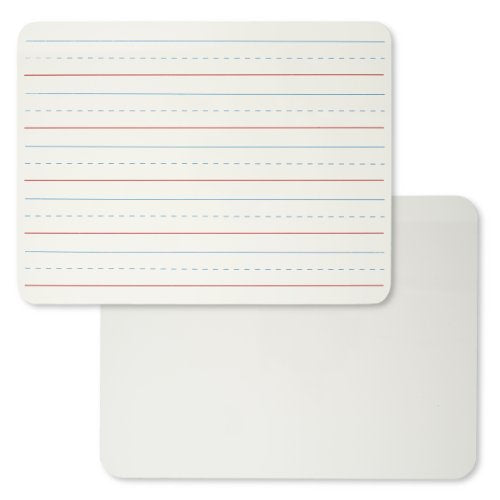 Charles Leonard Dry Erase Board, Two Sided, Lined/Plain, 9" x 12" (35120) - color: Plain & Lined, size: 9"W x 12"H, style: 2-Sided Masonite Board
