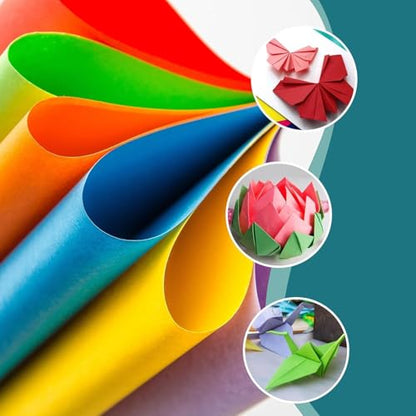 A4 Paper Craft 2 Bright Sheet Arts & Crafts Colorful Paper for School Projects Creating Making Drawing & DIY (Green) - color: Green