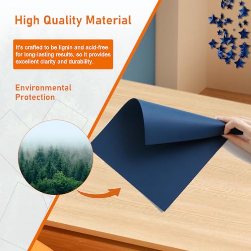 Guakicae 40 Sheets Navy Blue Cardstock 8.5 x 11 Copy Paper, 200gsm/75lb Heavyweight Paper Card Stock for Christmas DIY Making Cards, Wedding Invitations, Crafting, Memus, Greeting Cards - color: Blue, size: 40 Sheets