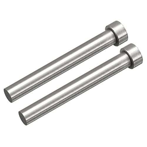 uxcell Straight Ejector Pins, 11mm (7/16") Dia. 65Mn Steel Round Tip Punch 100mm (4") Long for Mechanical Maintenance 2Pcs - size: 7/16"