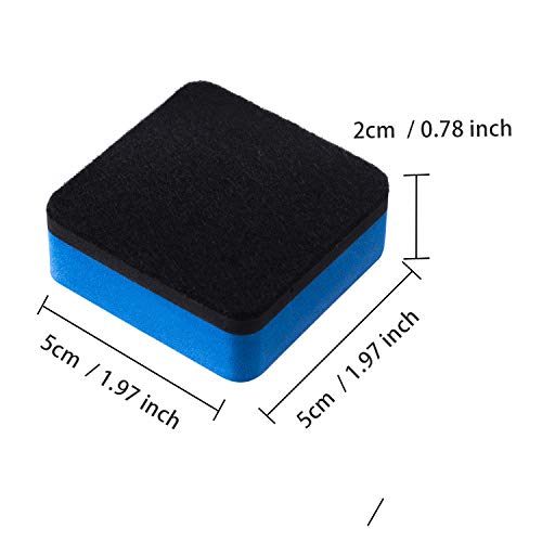 Favourde 48 Pack Magnetic Whiteboard Dry Erase Erasers Chalkboard Cleansers for Classroom, Home and Office (Blue) - color: Blue