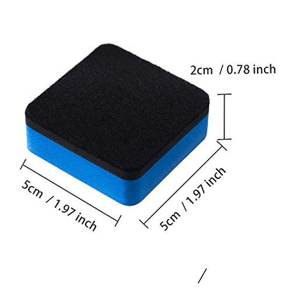 Favourde 48 Pack Magnetic Whiteboard Dry Erase Erasers Chalkboard Cleansers for Classroom, Home and Office (Blue) - color: Blue