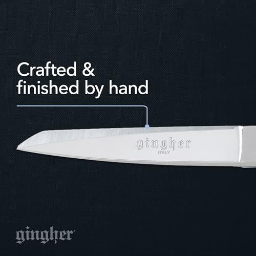 Gingher 8" Dressmaker's Fabric Scissors, Stainless Steel Shears, Sharp Knife Edge Steel Sewing Shears with Protective Sheath for Fabric Cutting and Tailoring, Chrome Plated Nickel Finish - style: 8" Dressmaker