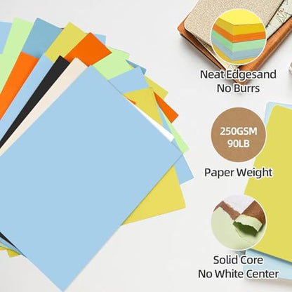 30 Sheets Grey Cardstock 8.5'' x 11'', 250gsm/90lb Heavyweight Cover Cardstock Paper, Thick and Smooth Card Stock Perfect for Invitations, Menus, DIY Cards, Arts and Crafts - color: Grey