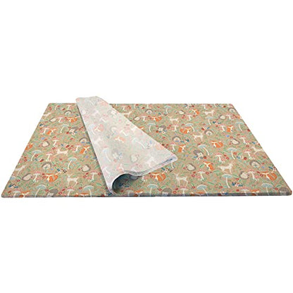 Jillson Roberts Printed Unfolded Gift Tissue 20" x 30" for Birthdays, Wine Bags, Weddings, Krafty Fox, 240 Sheets - color: Krafty Fox, size: 240 Sheets