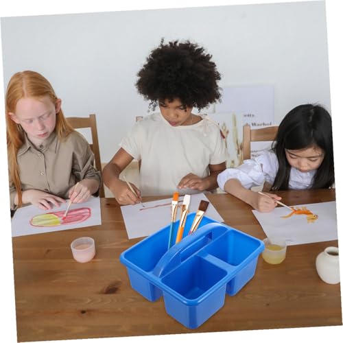 Zerodeko Art Organizer Handle Multi-compartment Classroom Storage Basket for Painting Tools Stationery and Craft Supplies Lightweight and Portable Storage for Home and School