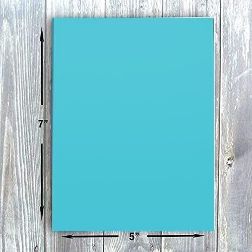 Hamilco Colored Scrapbook Cardstock Paper 5x7 Card Stock Paper 65 lb Cover 100 Pack (Electric Blue) - color: Electric Blue