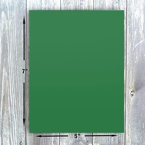Hamilco Colored Scrapbook Cardstock Paper 5x7 Card Stock Paper 65 lb Cover 100 Pack (Brilliant Green) - color: Brilliant Green