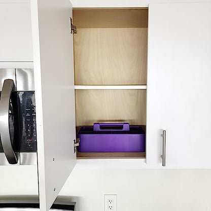 8 Compartments DIY Dividers,Large caddy, Multi Purpose, Simple, Portable, Stackable, Modern Solution for School, Office,MADE IN USA (Royal Purple) - color: Royal Purple
