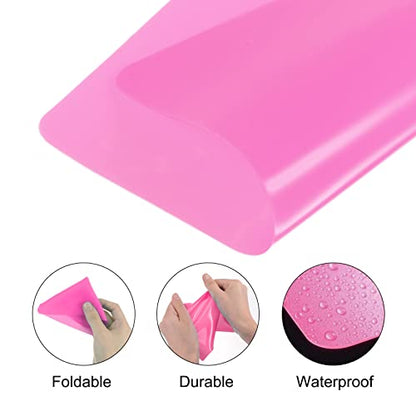 Generic 3pcs Silicone Mats for Crafts 5.9"x3.9" Multipurpose Table Protector Jewelry Casting Sheet for Epoxy Resin, Painting, Pink