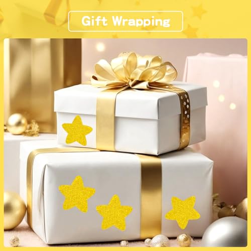 Anwyll Star Stickers - 500Pcs 1Inch Holographic Gold Star Stickers for Kids Reward Self Adhesive Stars Shaped Sticker Stars Incentive Sticker Roll for Envelope Seal Classroom Teacher Behavior Chart - color: Gold