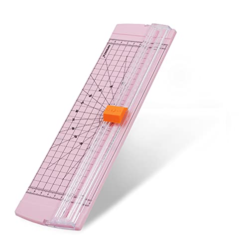 Rayson Paper Cutter Trimmer, A4 Size, 12" Craft Cutter, Light Pink | A4 12" paper trimmer for coupons, craft paper, photos and DIY projects; compact light pink design. - color: Pink