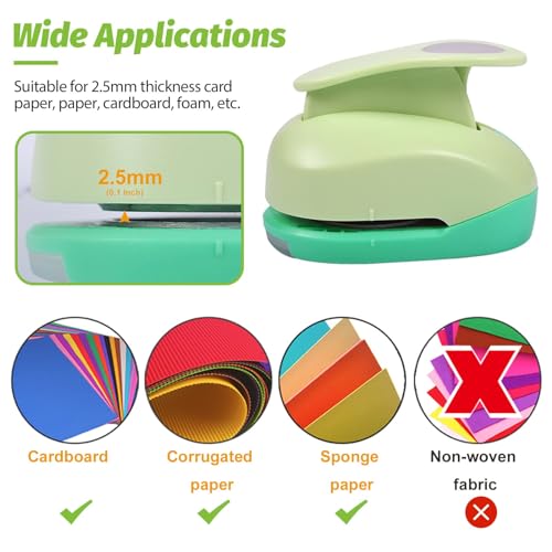 UCEC 1/2 Inch Circle Punch - Paper Circle Punch for Crafts, Scrapbooking, Cards & Arts - color: Circle, size: 1/2 Inch