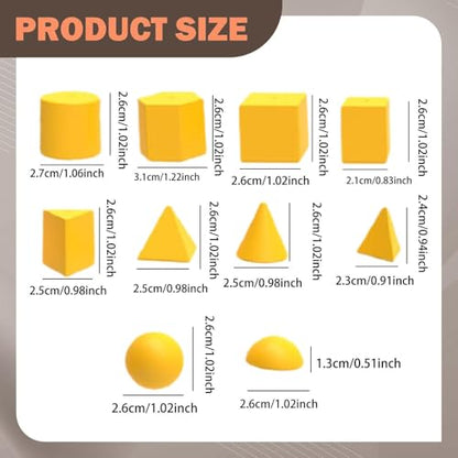 DuskHaven 80 Pieces Geometric Solid Blocks 3D Shapes Pattern Blocks Math Manipulatives Multicolor PP Material Suitable for Early Childhood