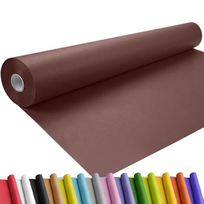 SMART&CASUAL 48" x 1,500" (125') Coffee Kraft Craft Paper Roll for Gift Wrapping Bulletin Board Bouquet Flower Art Packing Parcel Table Covering 80GSM 55LB (Coffee, 48" x 125') - color: Coffee, size: 48" x 1,500" ( 125ft )