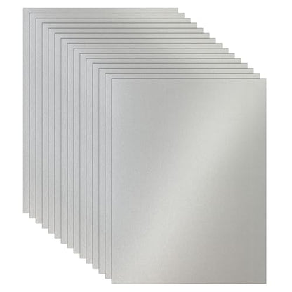 Guakicae 100 Sheets Silver Shimmer Cardstock 8.5 x 11 Metallic Paper, 92lb Heavyweight Certificate Paper Card Stock for Wedding Invitations, Crafting, Thank You Cards, Business Cards, Graduations - color: Silver, size: 100 Sheets