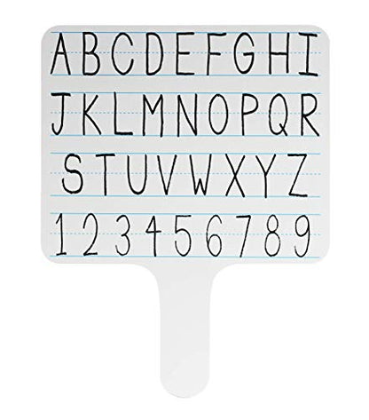 Flipside Products Rectangular Lined Dry Erase Answer Paddles, Double-Sided, Auction, Handheld Whiteboard, Handle Response Board, Classroom Dry Erase, Writing Practice, Pack of 12 - style: 12 Pack