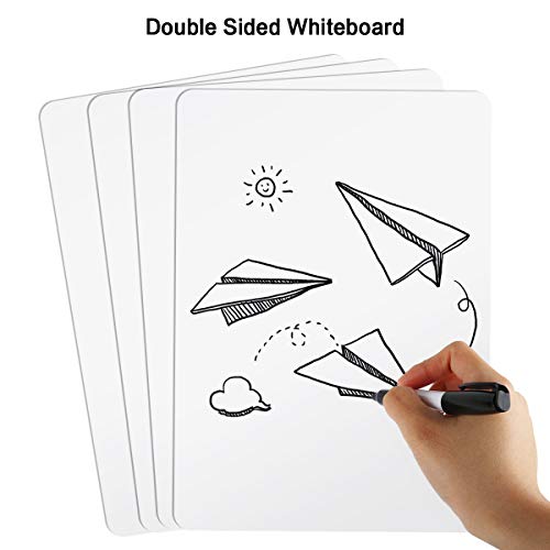 Dry Erase Lapboards, HERKKA 15 Pack Double Sided Dry Erase Lap Boards 9 x 12.5 Inch, 15 Markers, 15 Erasers, Small Dry Erase Boards for Students Classroom Teacher Supplies - style: 15 Boards+15 Erasers+15 Markers