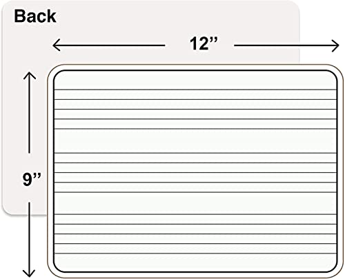 SCRIBBLEDO 24 Pack Dry Erase Music Staff White Boards 9" X 12 Inch Lapboard Double Sided Musical Notes whiteboard for Kids Students, Musicians and Home Erasers Included