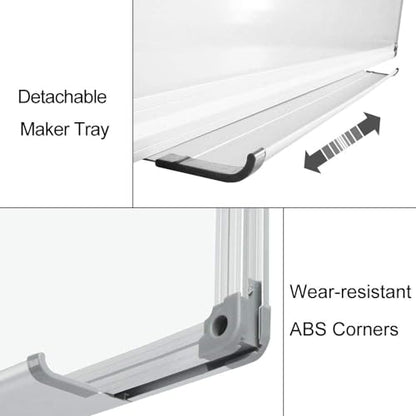 XIWODE 24x36 Inch Magnetic Dry Erase Whiteboard, Silver Aluminum Frame Wall-Mounted, No Ghosting Anti-Stain Easy Clean for Home School Office Conference Room - color: Silver, size: 24x36 Inches
