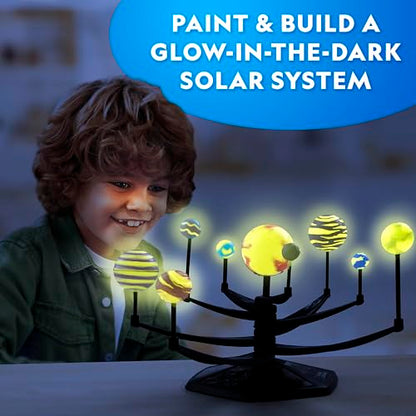 National Geographic Ultimate Space Activity Kit – Diamond Painting Solar System Night Light, Glow-in-The-Dark Solar System Model & Stained Glass Window Art, Outer Space STEAM Arts & Crafts for Kids - style: Ultimate Space Kit