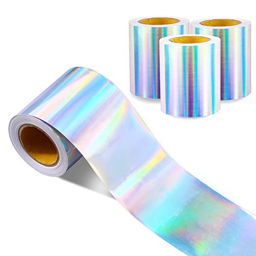 99 Feet Iridescent Bulletin Board Borders Holographic Straight Rolled Border Trim Classroom Decorations for Iridescent Birthday Wedding Back to School Party Decorations Supplies,3 Rolls - style: Iridescent