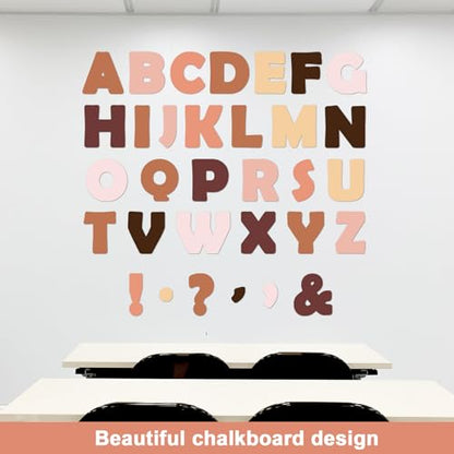 150 PCS Large 6" Bulletin Board Letters Set,Boho Color Classroom Alphabet Cutout Letter for Bulletin Board Display Home School, A Great Helper to Inspire Students' Learning Interest - style: Boho Color Pattern