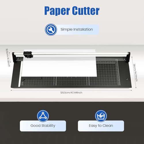 36 Inch Rotary Trimmer Paper Cutter,Rotary Paper Cutter Paper Trimmer for Crafting & Scrapbooking Supplies for A4 Cardstock Photo Label with Precise Positioning - color: 36 Inches