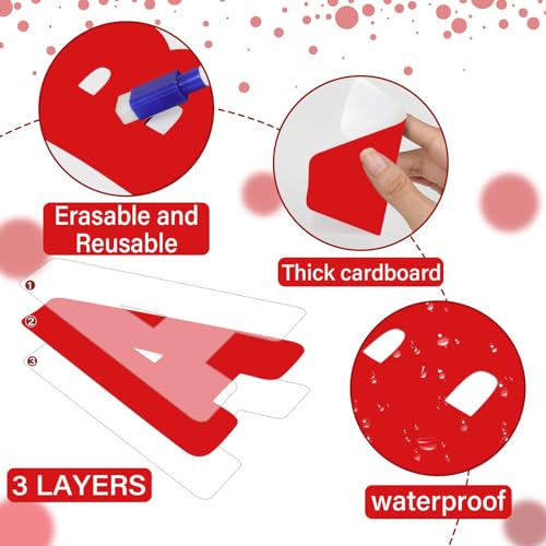Qyeahkj 150 PCS Large 6" Font Letters and Punctuation Set, Red Classroom Alphabet Cutout for Bulletin Board Display Home School Class Decoration, A Great Helper to Inspire Students' Learning Interest - style: Vibrant Red