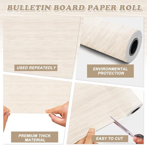 White Shiplap Bulletin Board Paper Roll,14.8FTx47IN Large Reusable Waterproof Erasable Classroom Wall Background Backdrop, Fade-Resistant Fabric Wrapping Paper School Decors Teacher Supplies - color: White Shiplap