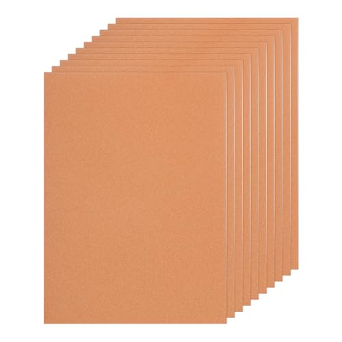 MECCANIXITY 10 Sheet Orange Glitter Card Stock, 8"x11" A4 Shimmer Paper,250gsm One-sided Cardstock for DIY Crafts, Scrapbooking, Party Decorations, Invitations - color: Orange