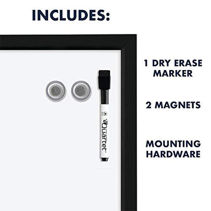 Quartet Magnetic Whiteboard, 17 x 23 inches White Board, Dry Erase Board, Black Frame (MWDW1723M-BK) - color: Black Frame, size: 23"W x 17"H