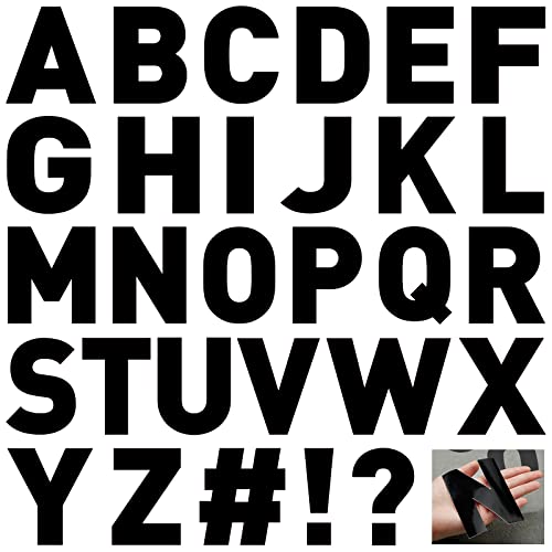 Panelee 145 Pcs 20 Sheets 4 Inch Large Letter Stickers for Bulletin Boards Alphabet Vinyl Letter Stickers Self Adhesive for Classroom Crafts Poster Board Mail Box Window Wall Door Home(Black) - color: Black