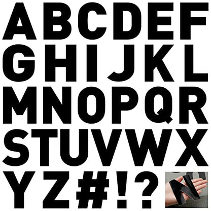 Panelee 145 Pcs 20 Sheets 4 Inch Large Letter Stickers for Bulletin Boards Alphabet Vinyl Letter Stickers Self Adhesive for Classroom Crafts Poster Board Mail Box Window Wall Door Home(Black) - color: Black