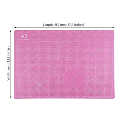 Cutting Mat A3 Pink, Self Healing Cutting Mat 12x18 Inch, 5-Ply Rotary Cutting Board Double-sided for Cutting Quilting Modeling Projects - color: Pink