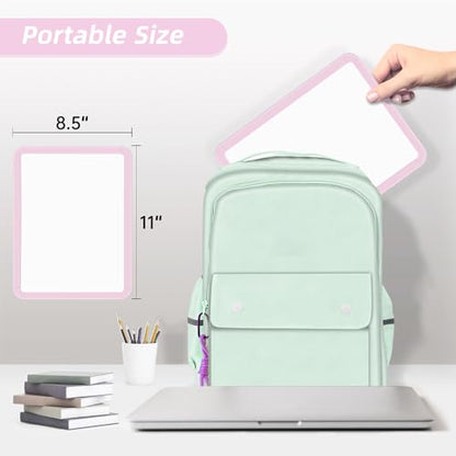 VUSIGN Small White Board Dry Erase, 8.5'' x 11'' Magnetic Dry Erase Board, Mini Whiteboard with Markers for Students, Fridge, Wall, Locker, Pink - color: F-pink