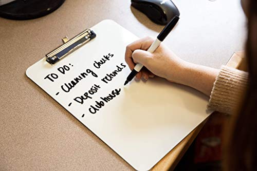 Dry Erase Clipboard (30pc Set) with White Board Markers | Small White Board Dry Erase Clipboards for Classroom, to Do List White Board Small Clip Boards - Class Pack, 30 Dry Erase Markers Included!