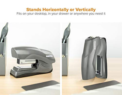 Bostitch Office Heavy Duty Stapler, 40 Sheet Capacity, No Jam, Half Strip, Fits into the Palm of Your Hand, For Classroom, Office or Desk, Gray - color: Gray, style: Compact