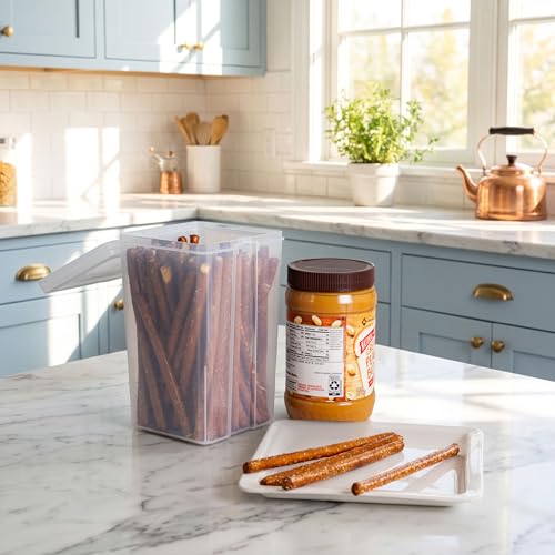 IRIS USA Food Storage Containers with Flip-Top Lid, 2.7 Qt - 6 Pack, Clear Stackable Food Containers for Kitchen & Pantry Organization, BPA-Free, Food Grade Plastic For Flour, Sugar, Dry Food, Grain - size: Food Grade Medium - 6 Pack