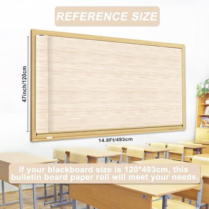 White Shiplap Bulletin Board Paper Roll,14.8FTx47IN Large Reusable Waterproof Erasable Classroom Wall Background Backdrop, Fade-Resistant Fabric Wrapping Paper School Decors Teacher Supplies - color: White Shiplap