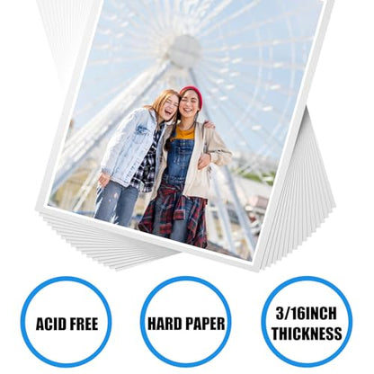 EPHECH 30 Pack White Foam Board 12" x 16.5", 3/16" Foam Core Baking Board for Projects, A3 Polystyrene Mat Board Poster Foam Board Sheets for Art Crafts, Presentation, Wedding, School Projects - size: 12" x 16.5"-30PCS
