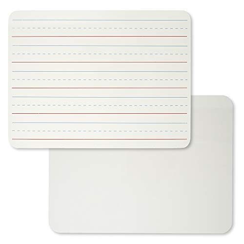 Charles Leonard Magnetic Dry Erase Board Classroom Pack - Mini Lapboard School Supplies – Set of 12 Two-Sided Plain/Lined Dry Erasable White Boards, 9x12 Inches (35135-12) - color: Plain & Lined, size: 9" x 12" (12-Pack), style: 2-sided Magnetic