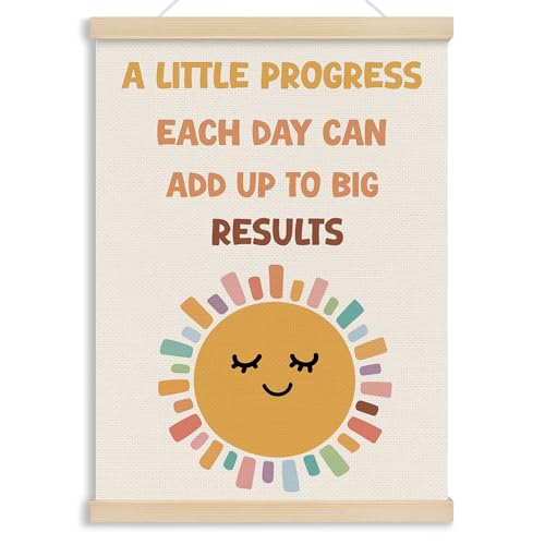 MOTERMATE Boho Sunshine Mental Health Poster Hanger Frame, Motivational Wall Hanging Decor Art Framed for Therapy Office Nursery Room Bedroom, Inspirational Wall Poster Prints, 12x16 Inch - color: results